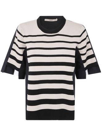 Roberto Collina Crew Neck Striped Sweater