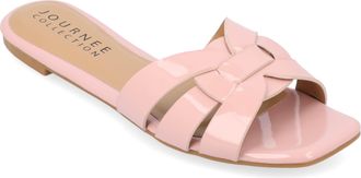 Journee Collection Womens Arrina Wide Width Flat Sandals