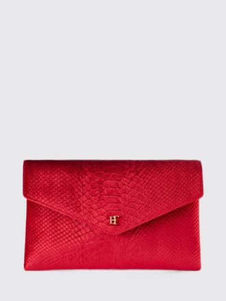 Elisabetta Franchi Clutch a busta in velluto con stampa cocco e monogram