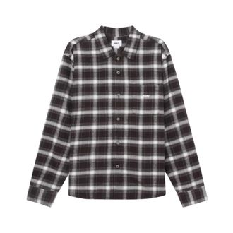 Obey Reason Geruite Overhemd Zwart Multi - Heren - Casual Overhemden - Zwart - S - Katoen - Overhemden