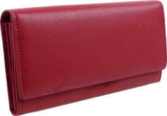 Visconti Ladies Larger Leather Purse Wallet Heritage Collection Gift Boxed (Fuchsia)