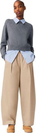 Maje Cotton balloon trousers in Mastic Beige at Nordstrom, Size 36 Eu