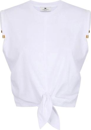 Elisabetta Franchi Dames, Tops, Wit, Maat: XL Jersey