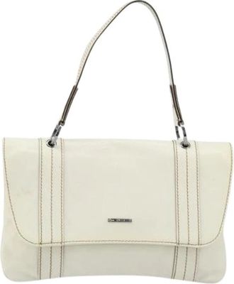 Gucci Pre-owned Vintage handtas - Dames - Vintage Schoudertas - Wit - ONE Size - Leer - Vintage