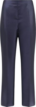 Alberta Ferretti Broeken, Dames, Blauw, M, Straight Broeken