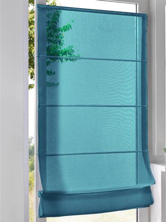 Kutti Heimtextilien Raffrollo »Brondby Move« mit Klettschiene ohne Bohren verspannt Klemmfix, Klemmträger, halbtransparent, uni, Basic, pflegeleicht