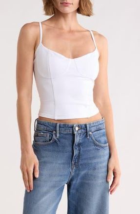 Good American Super Stretch Jersey Bustier Camisole in White001 at Nordstrom Rack, Size X-Small