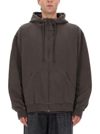 Maison Margiela Brown Solid Hoodie