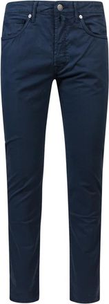 Incotex Broeken - Heren - Slim Fit Broeken - Blauw - 2XS - Katoen - Broeken