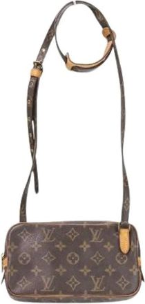 Louis Vuitton Pre-owned Cross Body Bags, female, Brown, Size: ONE SIZE Pre-owned Canvas Cross Body Bag
