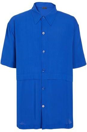 8 by YOOX VISCOSE UTILITY SHORT SLEEVE SHIRT