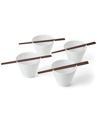 Mikasa Delray Bone China Noodle Bowl With Chopsticks