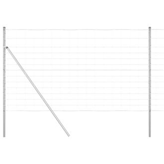 Berkfield Home Field Fence 1.4x50 m Galvanised Steel in Silver