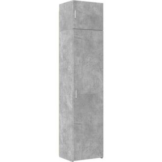 vidaXL Slim Storage Cabinet Concrete Grey 50x42.5x225 cm Engineered Wood Vidaxl