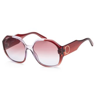 Ferragamo Ferragamo Womens SF943S-6018546 Fashion 60mm Violet Brown Gradient Sunglasses