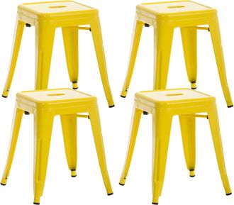 Clp Set De 4 Taburetes Bajos Armin Amarillo