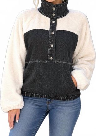 Rag & Bone Faded Miramar Fleece Sherpa Popover Top In Multicolor