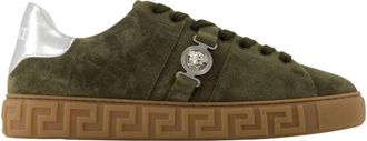 Versace La Medusa Gesp Suede Sneakers - Heren - Sneakers - Groen - 40 EU - Leer - Schoenen