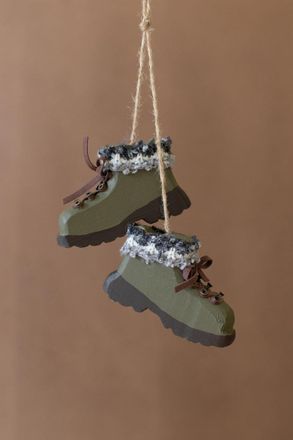 Kalalou Green Boots Christmas Ornament