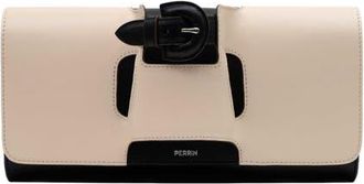 Perrin Paris La Parisienne Clutch Classic in Cr&egrave;me /Black at Nordstrom