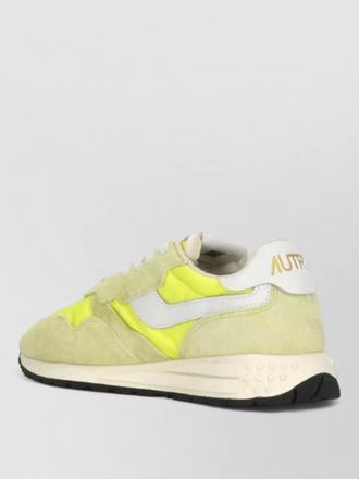 Autry leather and fabric low-top sneakers