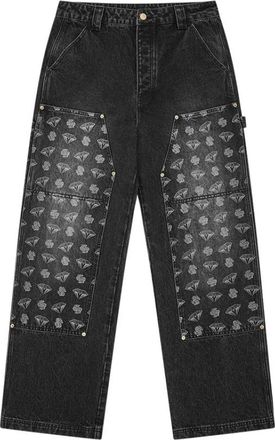 Billionaire Boys Club Diamonds & Dollars Denim Carpenter Pant - Heren - Loose Fit Jeans - Zwart - W32 - Denim - Jeans