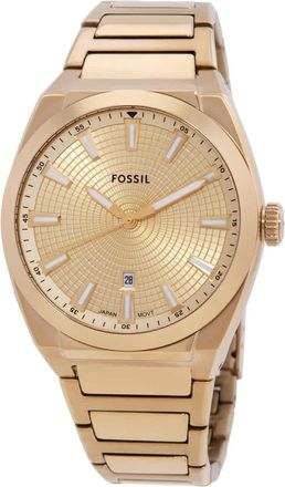 Fossil Everett Quartz Gold Dial Mens Watch FS5965