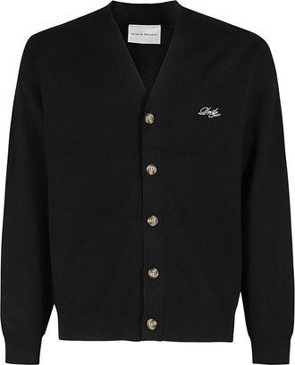 Dr&ocirc;le de Monsieur Funny Cardigan - Heren - Vesten - Zwart - XL - Wol - Truien & Vesten