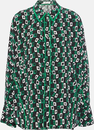 Diane Von Fürstenberg Alona printed crepe shirt