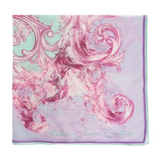 Versace Jeans Couture Scarves, female, Green, Size: ONE SIZE Barocco Pattern Scarf