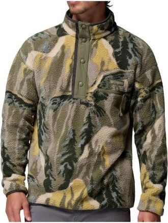 Columbia Helvetia II Printed Half Snap Fleece Fleecepullover f&uuml;r Herren | oliv