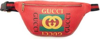 Gucci Pre-owned Vintage Belt Bag - Dames - Vintage Heuptassen - Rood - ONE Size - Leer - Vintage