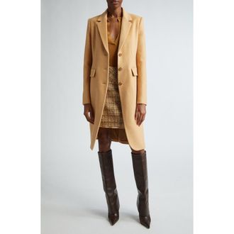 St. John Wool & Cashmere Coat in Heather Dune at Nordstrom, Size 10