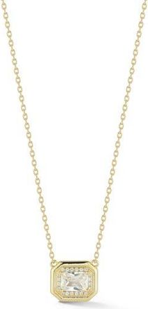 Glaze Jewelry Emerald Cut Cubic Zirconia Pendant Necklace in Gold at Nordstrom Rack