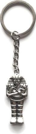 Generic KEYRING - Egyptian - Antique Silver Plated. Split Ring. Key Ring. Gothic, Emo, Vintage, Retro, Egypt. Pharoah God
