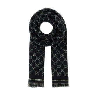 Gucci Check GG Wool Sjaal - Heren - Wintersjaals - Zwart - ONE Size - Wol - Accessoires