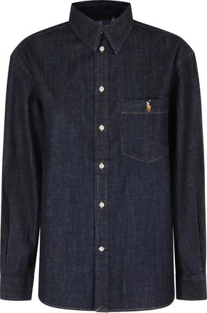 Polo Ralph Lauren The Big Denim Shirt - Dames - Blouses & Shirts - Blauw - Maat: S Denim