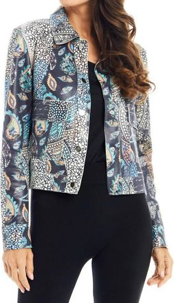 ADORE Persian Paisley Bolero Jacket In Navy
