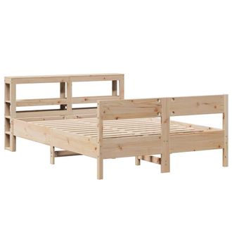 Berkfield Home Decorative Bed Frame without Mattress 120x190 cm Small Double Sol in Light Brown