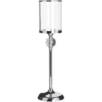Beliani Candle Holder COTUI Glass 58 cm Silver