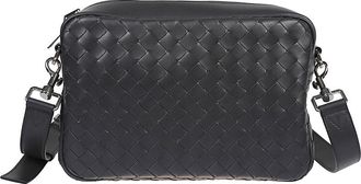 Bottega Veneta Black Intrecciato Crossbody Bag