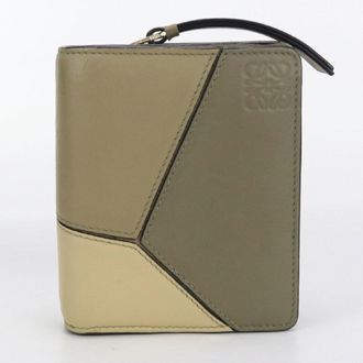 Loewe Khaki Leather Wallet (Bi-Fold) (Pre-Owned)