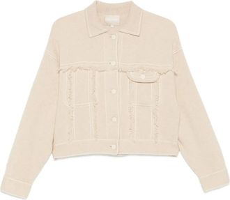 Kujten Arya jack met knopen en franje - Beige