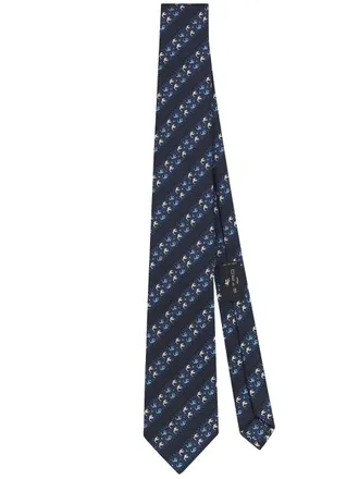 Etro Cravatta con motivo geometrico - Blu