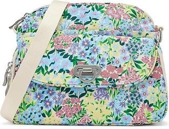 Baggallini Coastal Flip Lock Crossbody Cross Body Womens Handbags Meadow Print, Nylon
