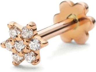 Maria Tash 18K rose gold Diamond Flower stud earring - Roze