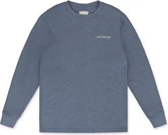 Aim&eacute; Leon Dore Blue LS Melange Uniform Tee