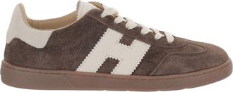 Hogan Low-Top Suede Sneakers With Leather Accents And Contrast Details