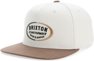 Brixton Rhett Snapback Hat in Off White/Pinecone Brown at Nordstrom