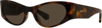 Loewe Signature Zonnebril - Dames - Zonnebrillen - Bruin - 53 MM - Accessoires